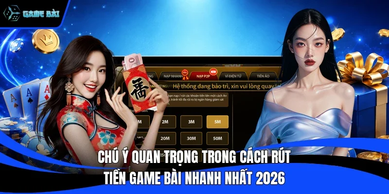 Chú ý quan trọng trong cách rút tiền game bài nhanh nhất 2026